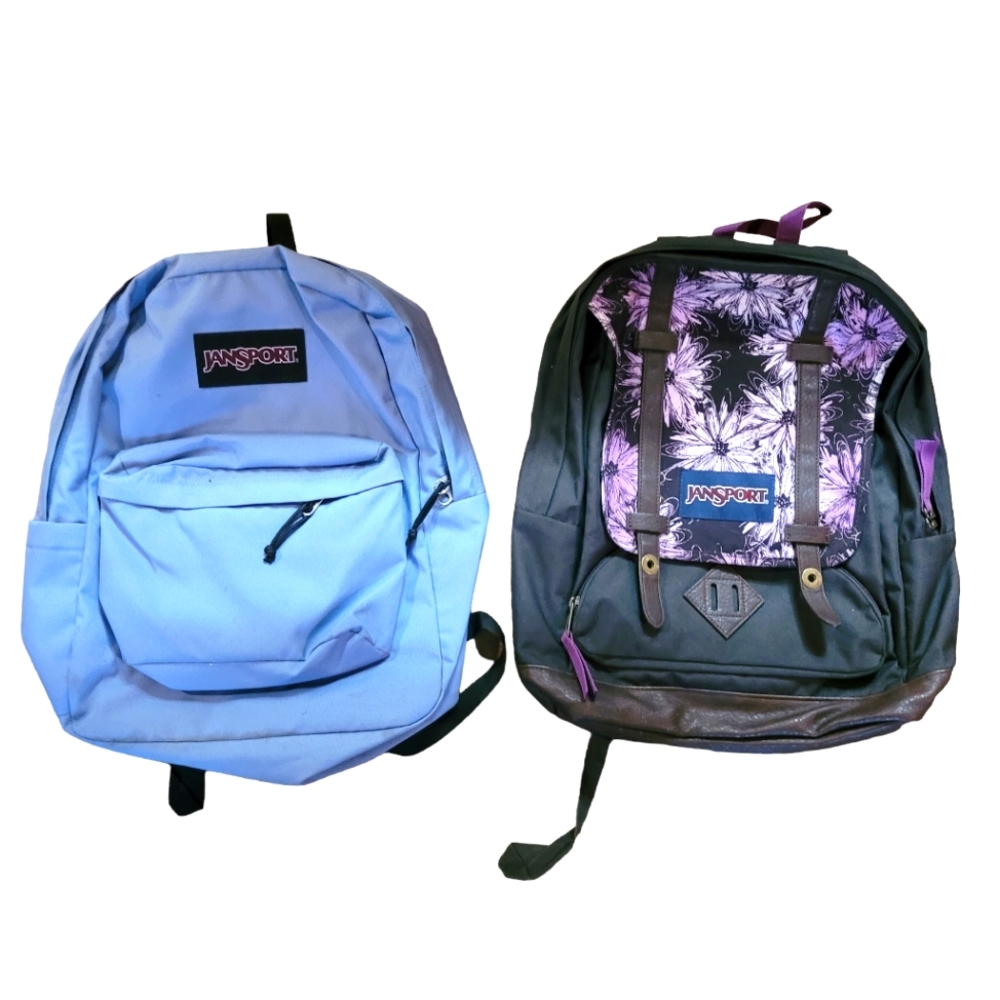 2pc JanSport Cortlandt Laptop Backpack Laptop Sleeve-Synthetic Leather